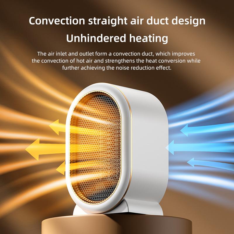 Space Heater, 1200W Electric Heaters Indoor Portable with Thermostat PTC Fast Heating Ceramic Room Small Heater with Heating and Fan Modes for Bedroom, Office and Indoor Desktop Use